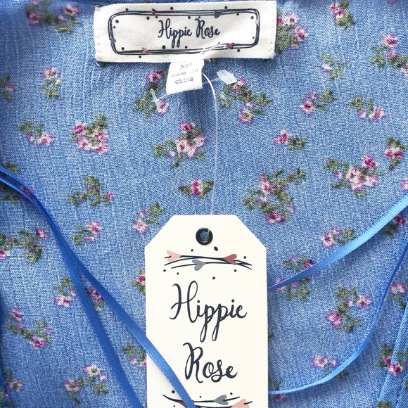 Hippie Rose Floral Print Top Size XSmall - Picture 8 of 9